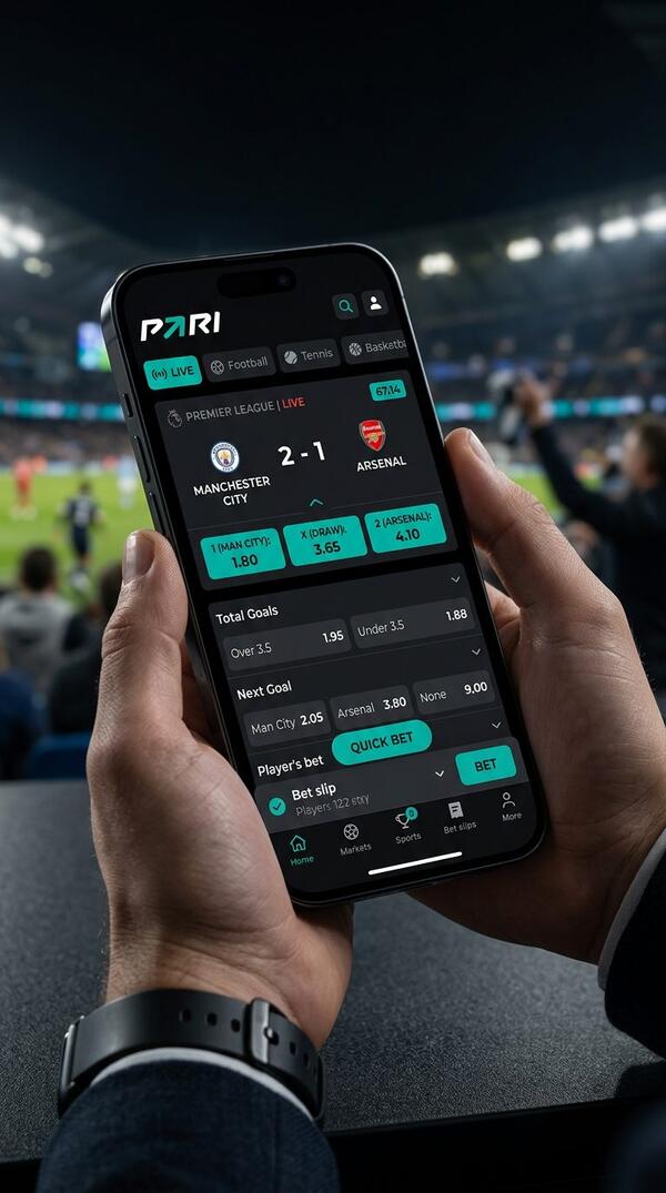 Мобильное приложение БК Пари на смартфоне — ставки на спорт для Android и iOS
